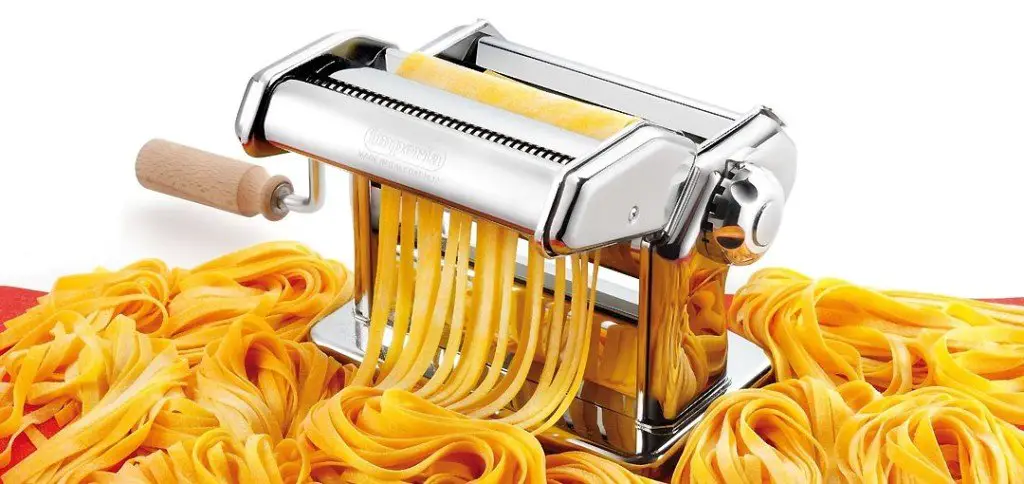 Pasta Maker Machine - Stainless Steel Roller for Fresh Spaghetti Fettuccine  Noodle Hand Crank Cutter